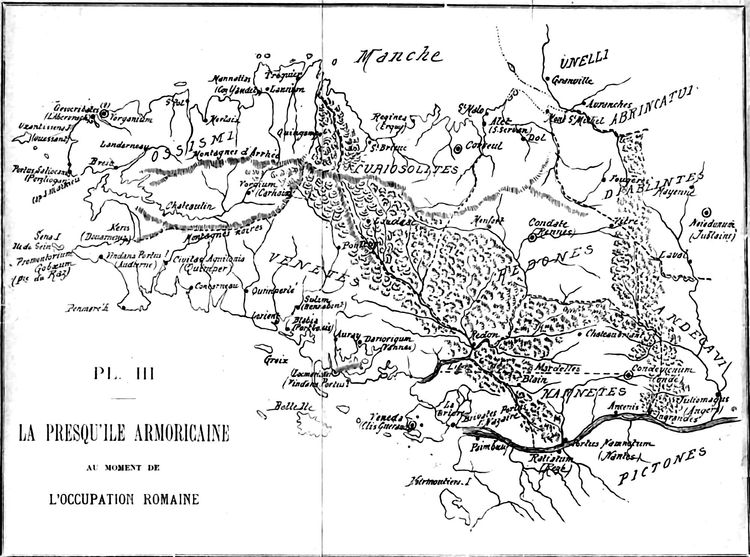René
      KERVILER : Armorique et Bretagne. Honoré Champion, Librairie. 1892. pl.III p221&nbsp;